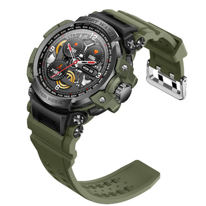 Rugged Waterproof Fitness Smartwatch With Heart Rate Monitor