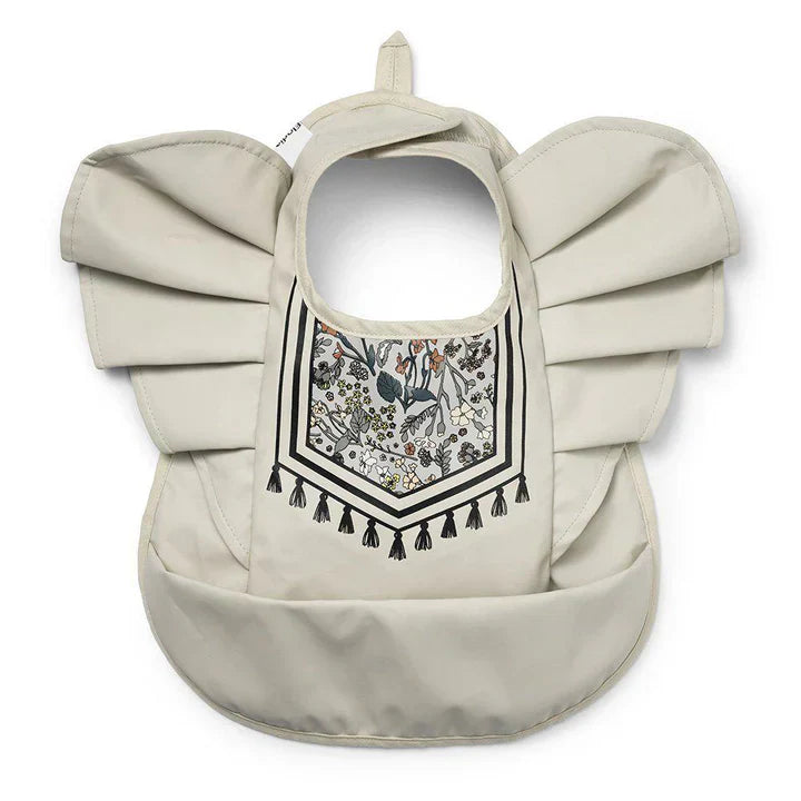 Soft Baby Bib with Sleeves - Waterproof Feeding Bib with Crumb Catcher