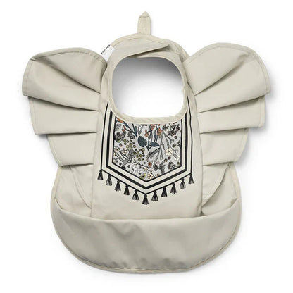 Soft Baby Bib with Sleeves - Waterproof Feeding Bib with Crumb Catcher