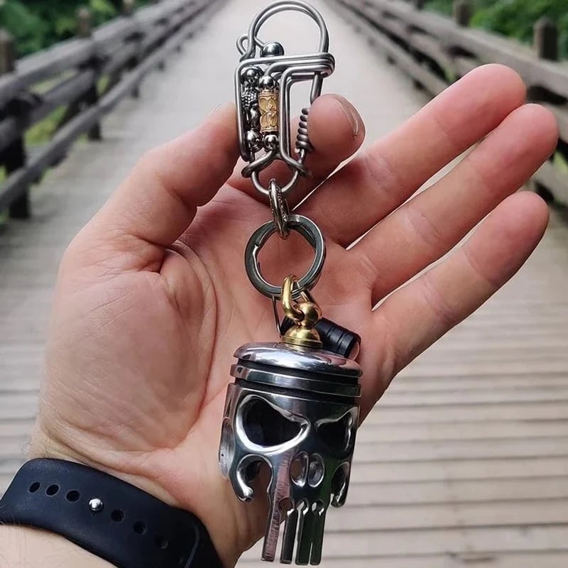 Tough Skull Pendant Keychain