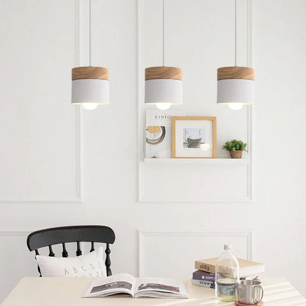 Kid's Room Wooden Hanging Lamp Reading Light