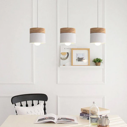 Kid's Room Wooden Hanging Lamp Reading Light