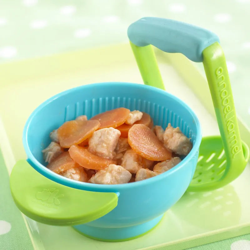 Baby Food Bowls with Spoon Rest - Anti Slip Feeding Bowl