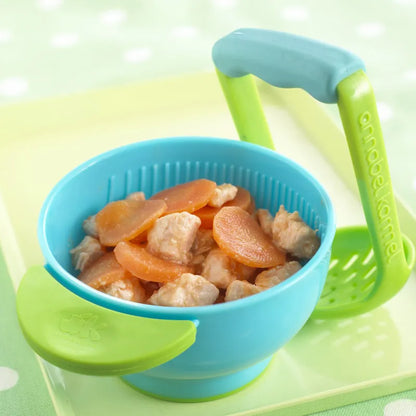 Baby Food Bowls with Spoon Rest - Anti Slip Feeding Bowl