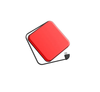 Compact Portable Solar Charger with Hidden Cable