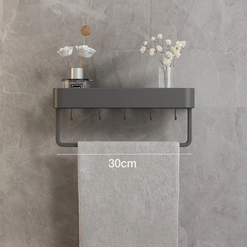 Sleek White Bathroom Shelf
