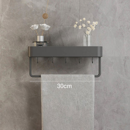 Sleek White Bathroom Shelf