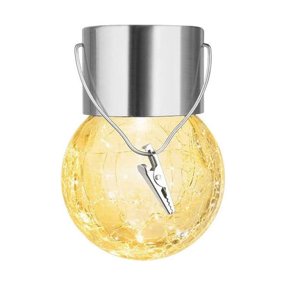 Colorful Cracked Glass Solar Pendant Light