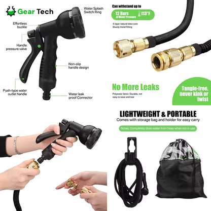 Flexible Water Hose with 8 Spray Settings Durable & Kink Free