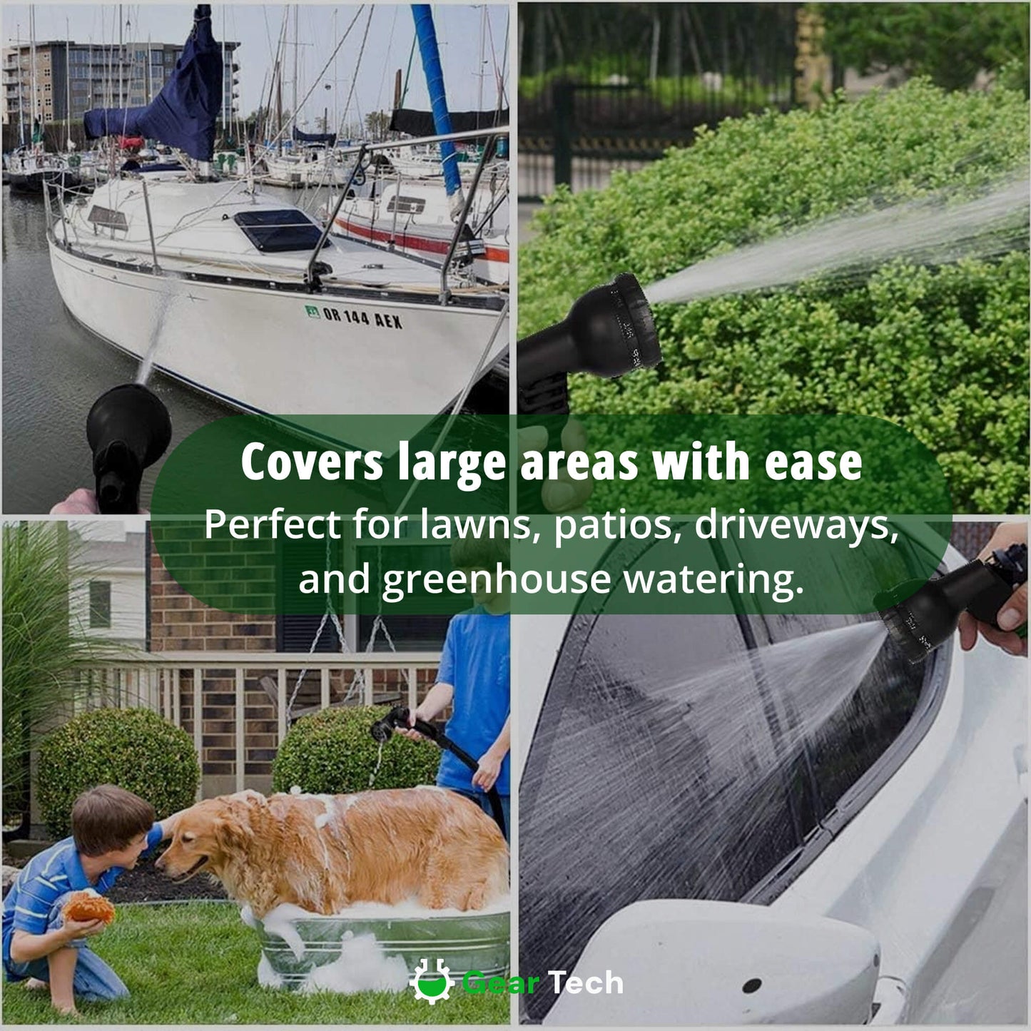 Flexible Water Hose with 8 Spray Settings Durable & Kink Free