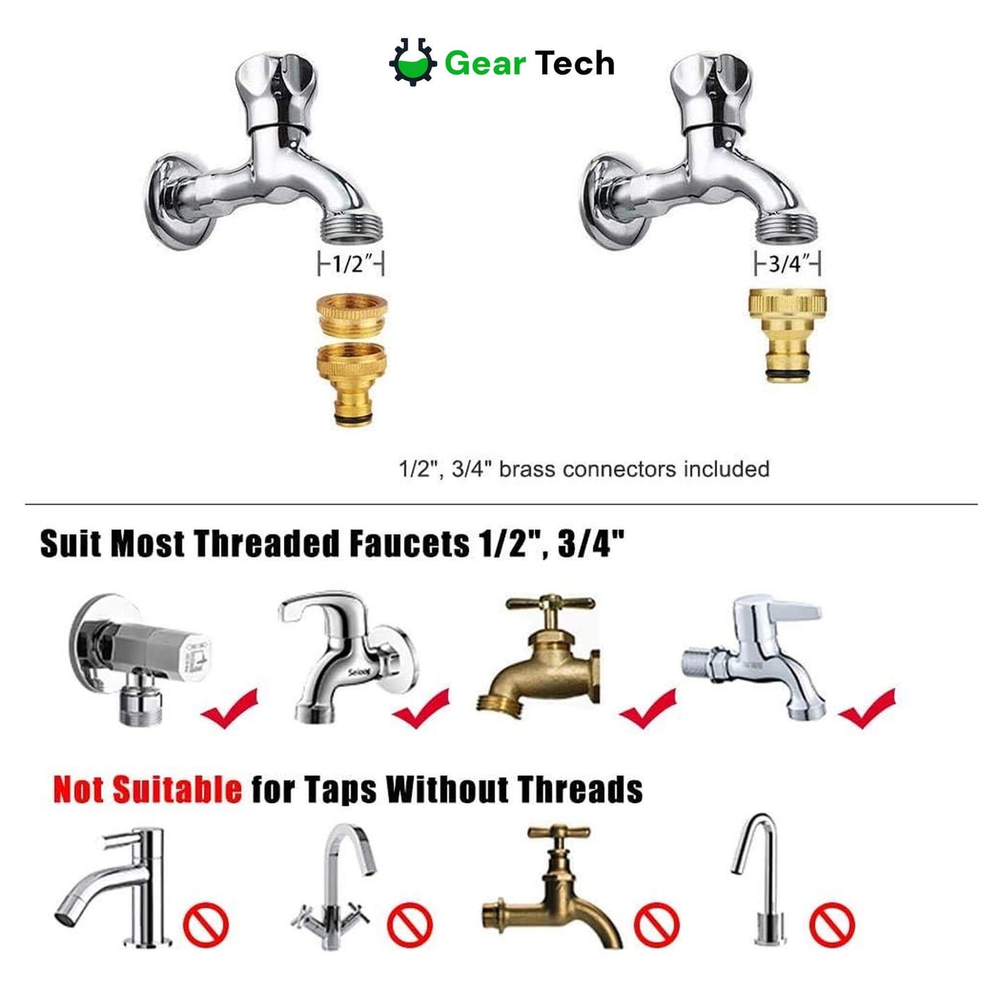 Flexible Water Hose with 8 Spray Settings Durable & Kink Free