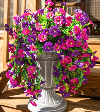 Colorful Outdoor Morning Glory Planter