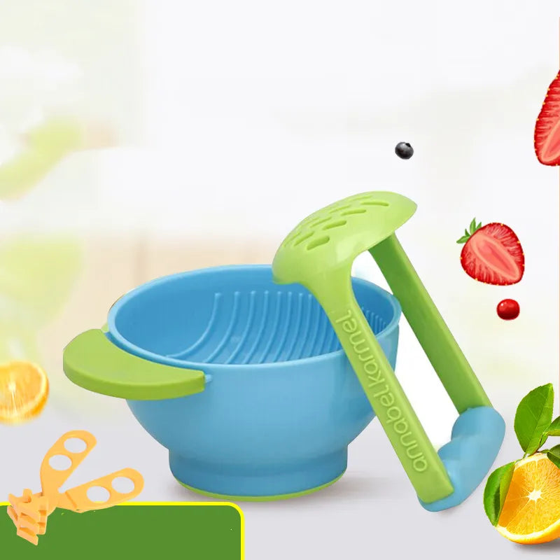 Baby Food Bowls with Spoon Rest - Anti Slip Feeding Bowl