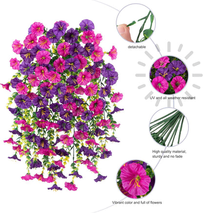 Colorful Outdoor Morning Glory Planter