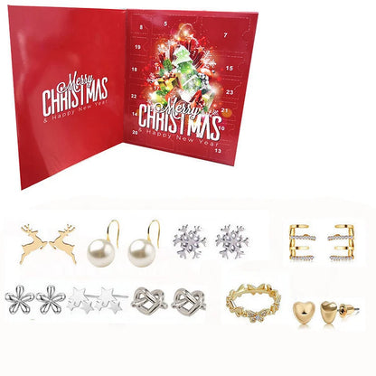 Luxury Metallic Jewelry Countdown Calendar Box