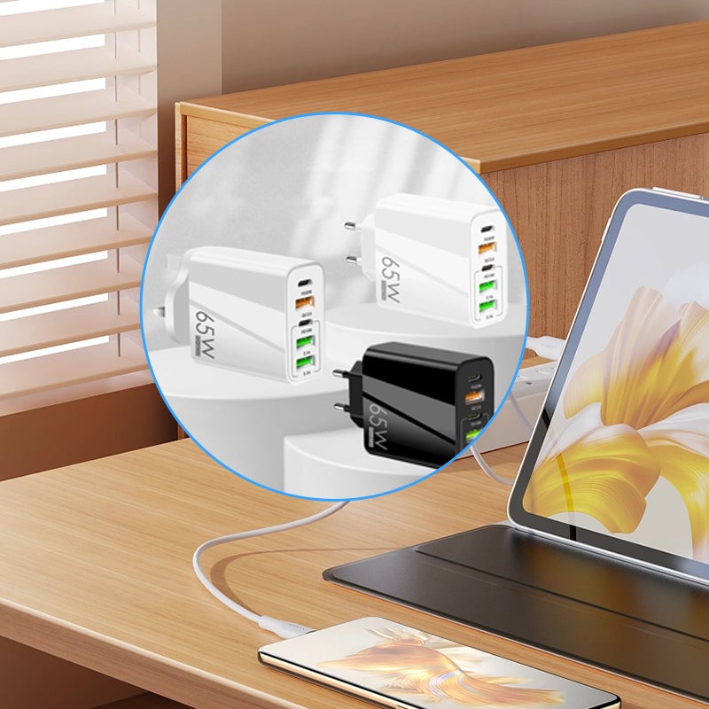 Fast 65W USB Charger Adapter - US Plug