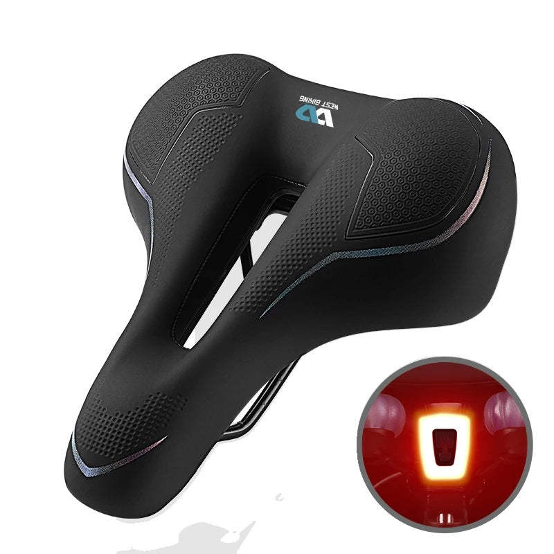 Soft Padded Bike Seat with Cutout Design – Grippy Cushion - Fesara