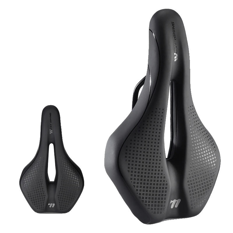 Variant image for Shockproof Bicycle Saddle - Comfortable Bike Seat with Non-Slip Leather Cushion for Mountain and Road Bikes-1