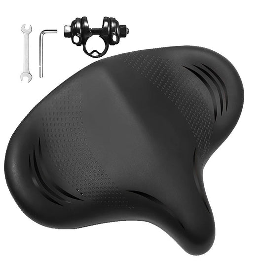 Comfortable Large Bike Seat with Cushioning and Water Resistance - Fesara