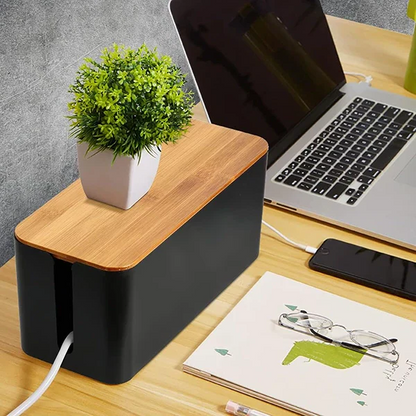 Compact Cable Storage Box for Organized Desk Space