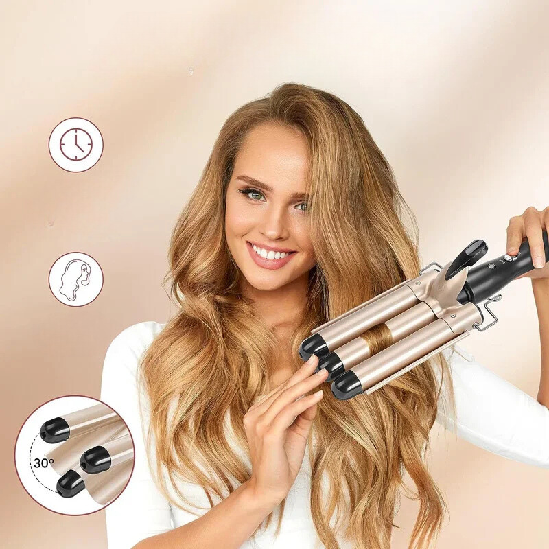 Easy Curl 3 Barrel Ceramic Hair Curling Iron