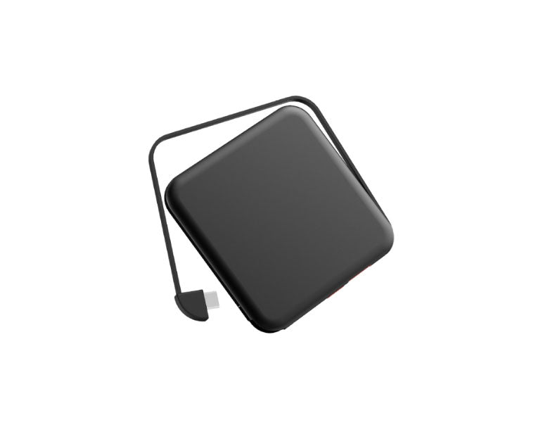 Compact Portable Solar Charger with Hidden Cable