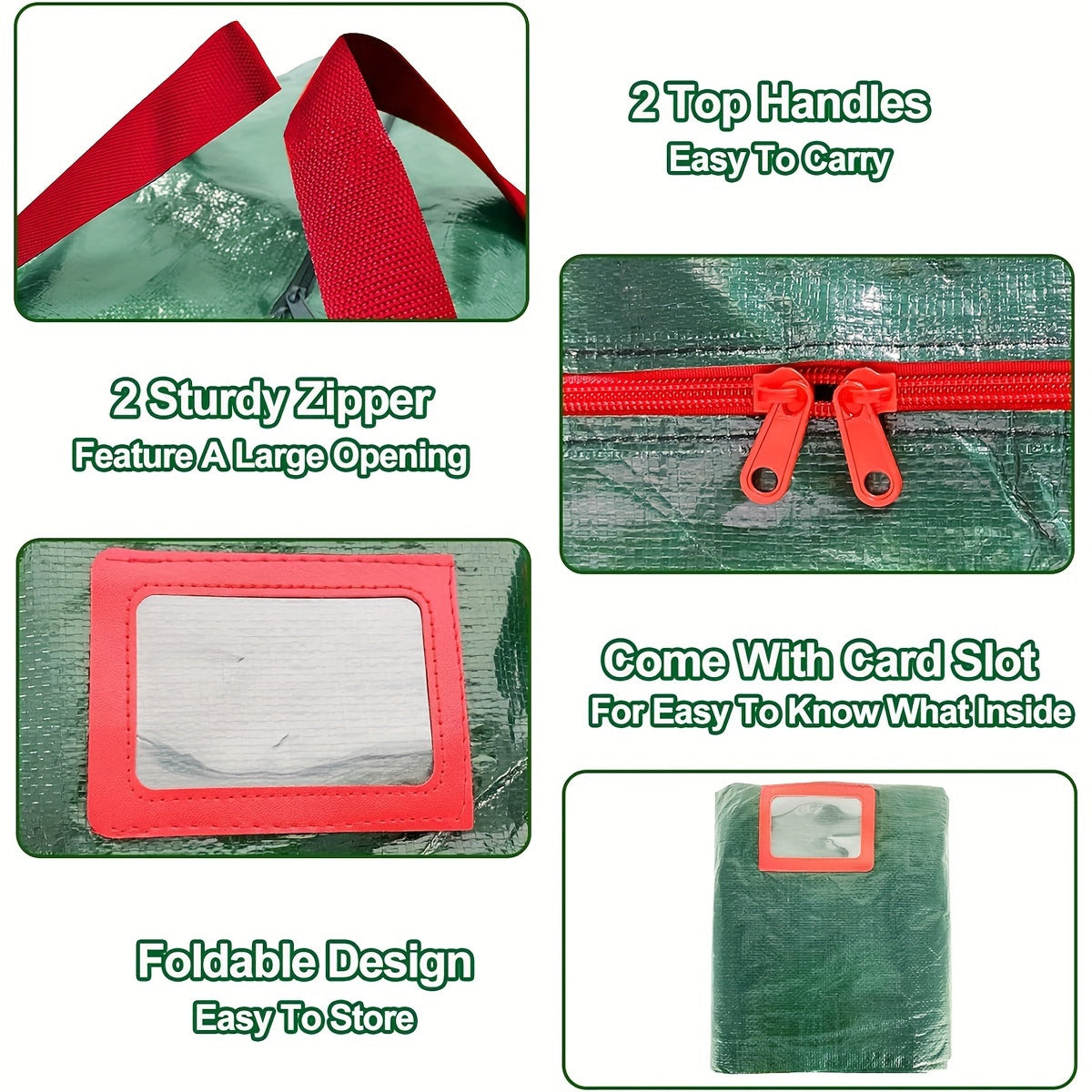 Big Holiday Tree Storage Bag Waterproof Polyester Container