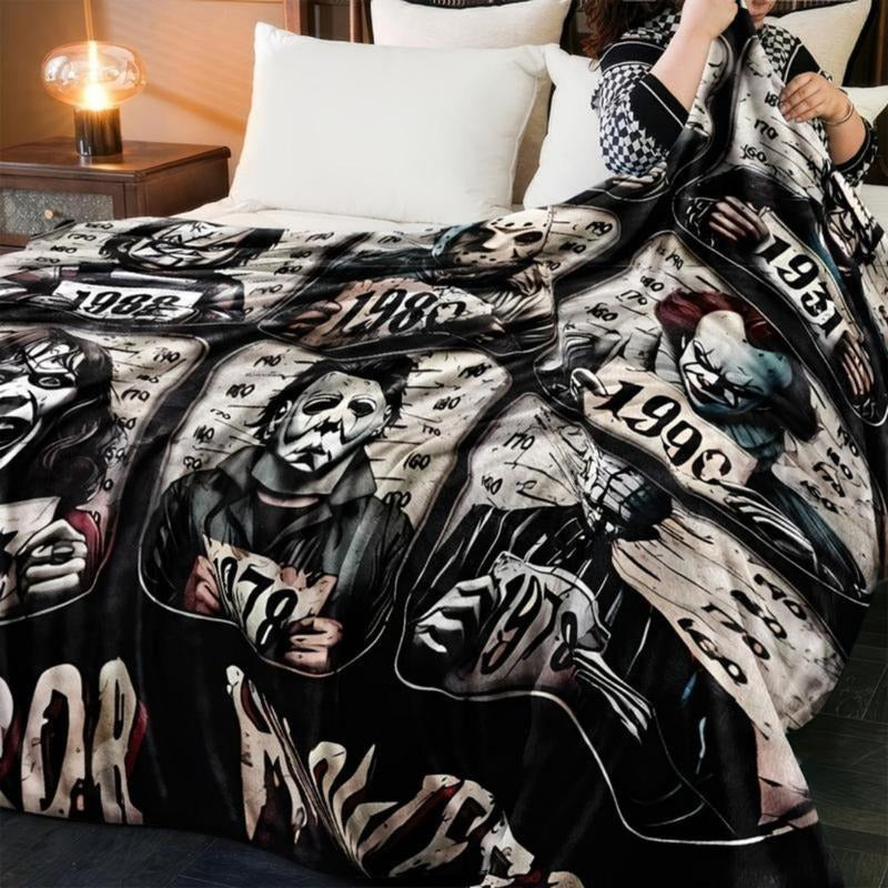 Cozy Spooky Movie Throw Blanket