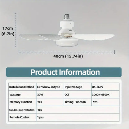 Compact 2-in-1 Ceiling Fan and Light Kit