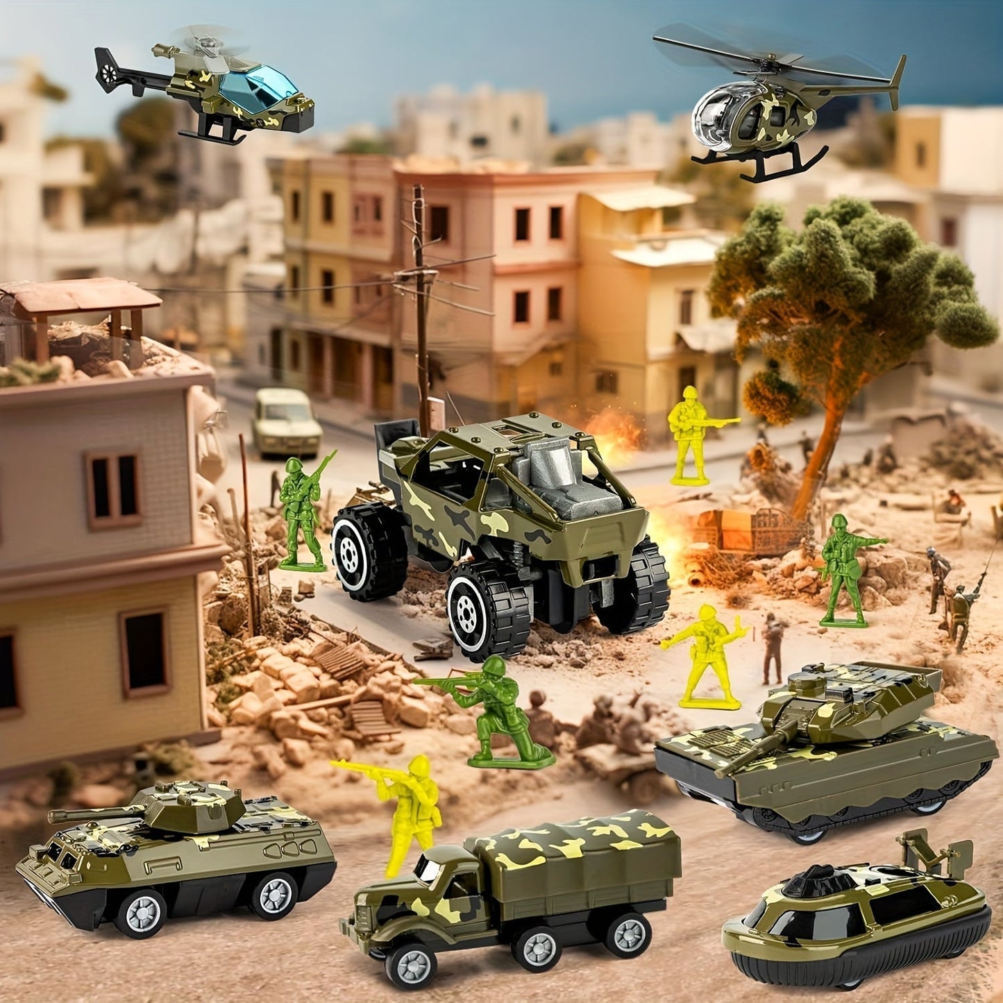 Ultimate Army Action Playset with 14 Pieces