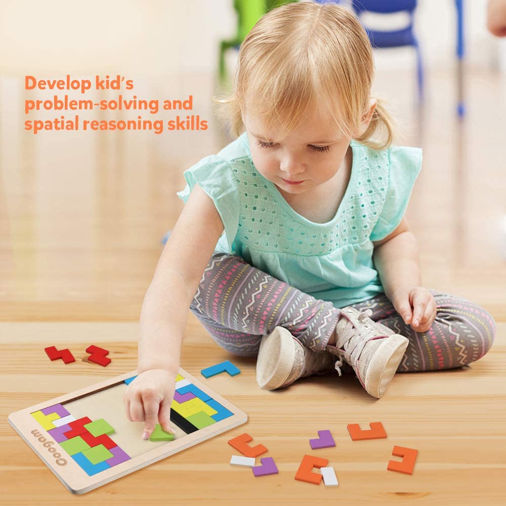 Natural Wooden Building Blocks Set