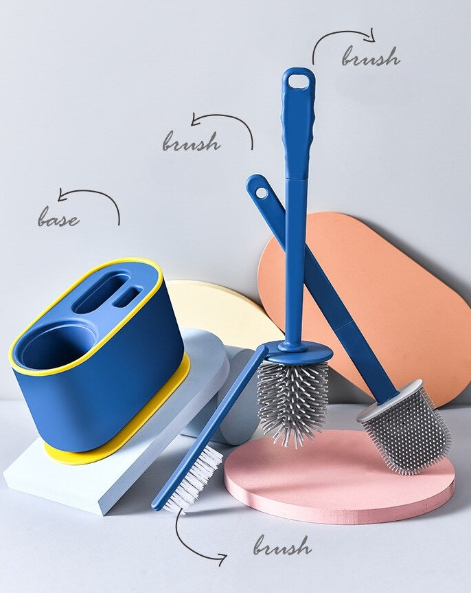 Bathroom Wall Mount Toilet Brush Holder Set