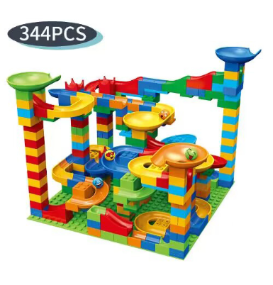 Colorful Marble Run Building Blocks Set
