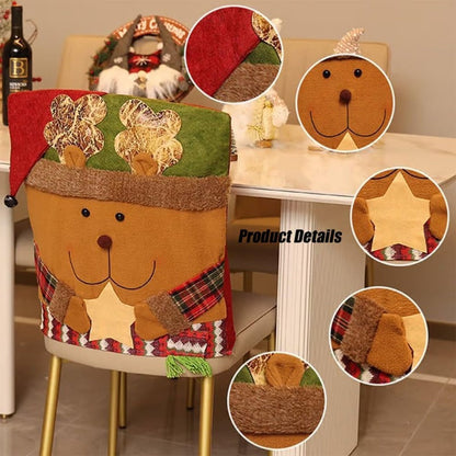 Festive Holiday Santa Chair Covers