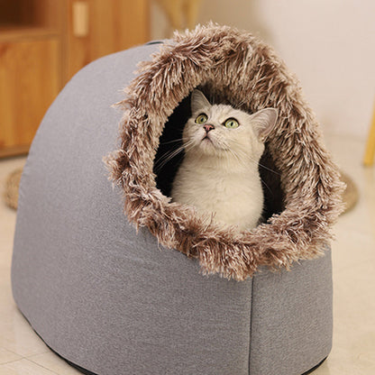 Fesara Plush Pet Hideaway Bed