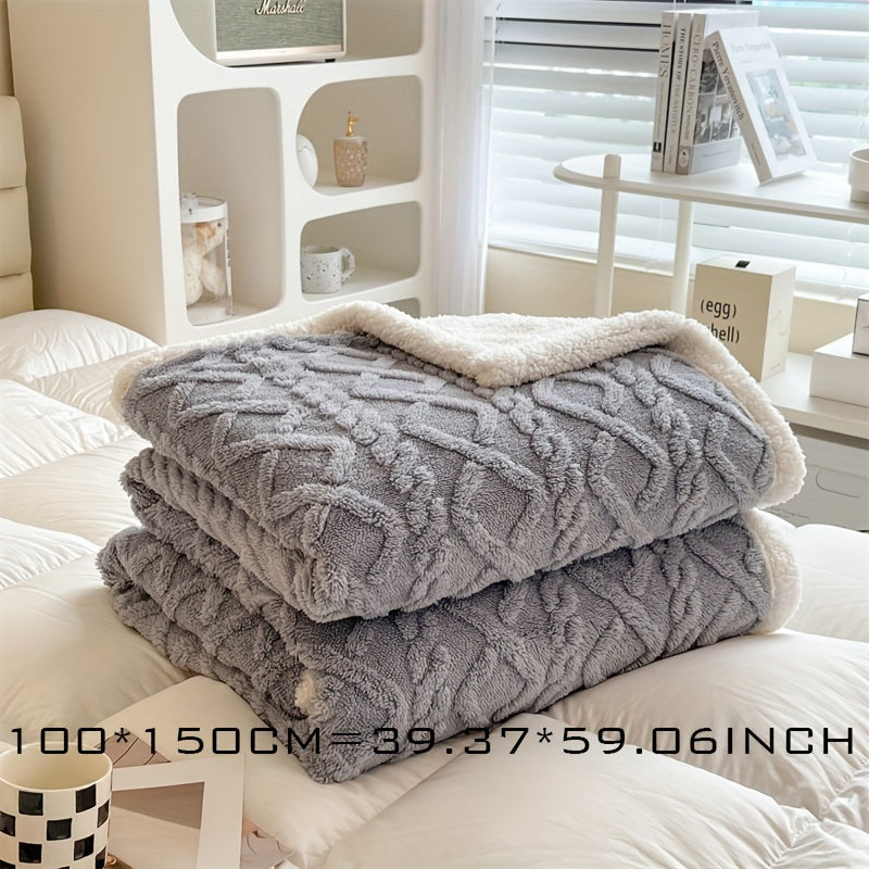 Cozy Plush Reversible Winter Blanket