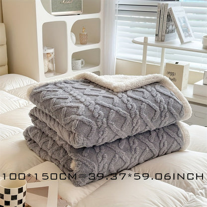 Cozy Plush Reversible Winter Blanket