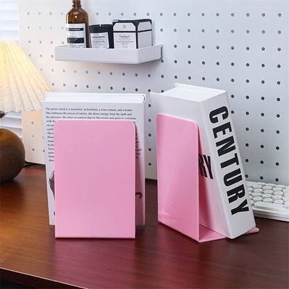 Transparent Glass Book Ends Set of 2