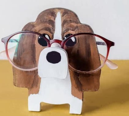 Wooden Animal Glasses Holder