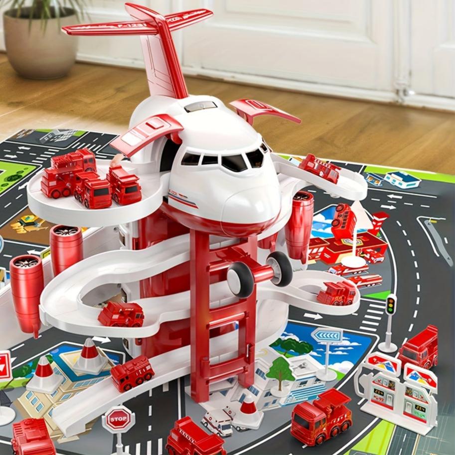 Exciting Rescue Playset with Airplane and Fire Truck