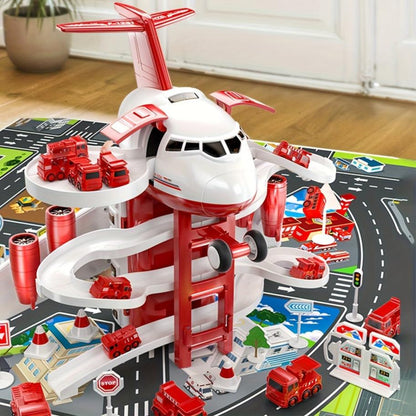 Exciting Rescue Playset with Airplane and Fire Truck