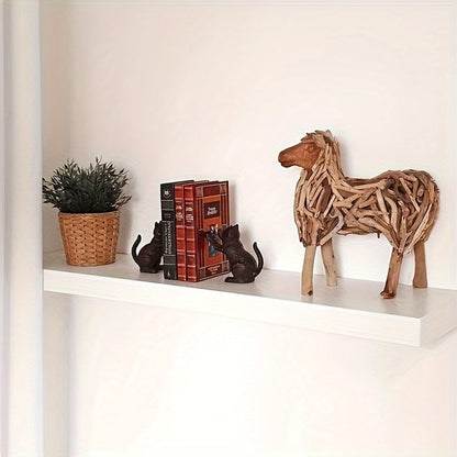 Rustic Cast Iron Bookends with Traditional Style