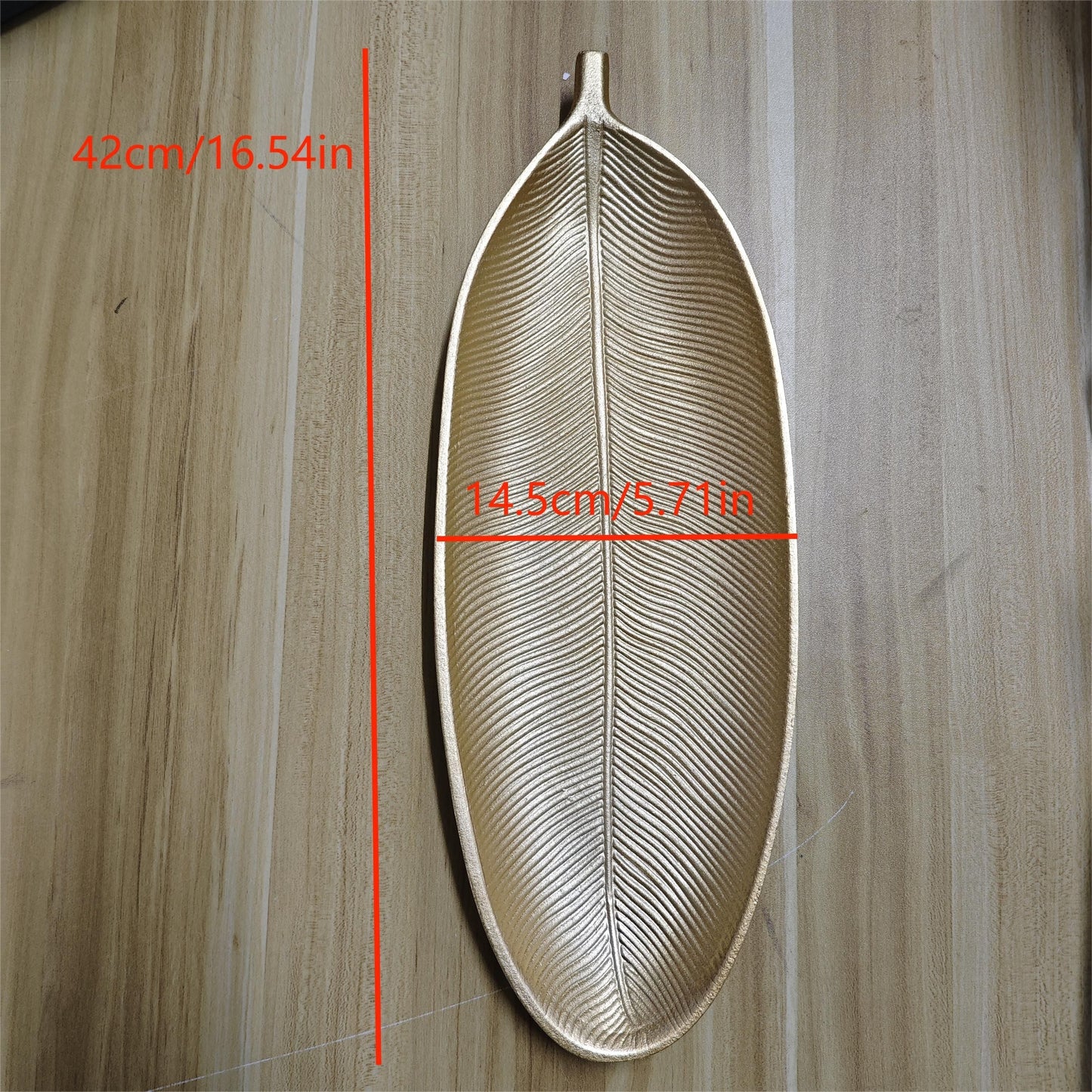 Natural Wooden Leaf Shaped Serving Tray