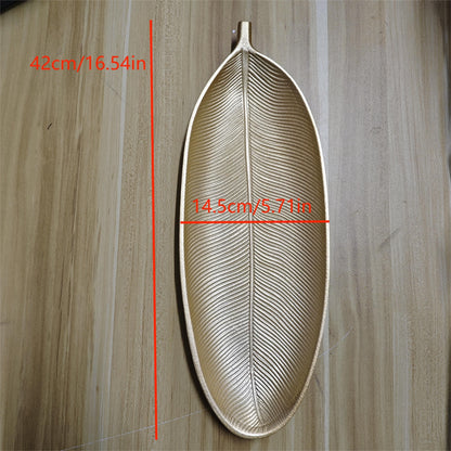 Natural Wooden Leaf Shaped Serving Tray