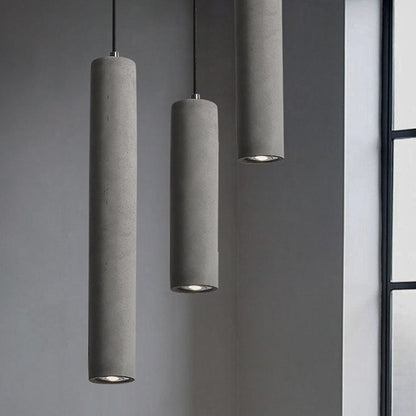 Rustic Concrete Round Hanging Light Fixture