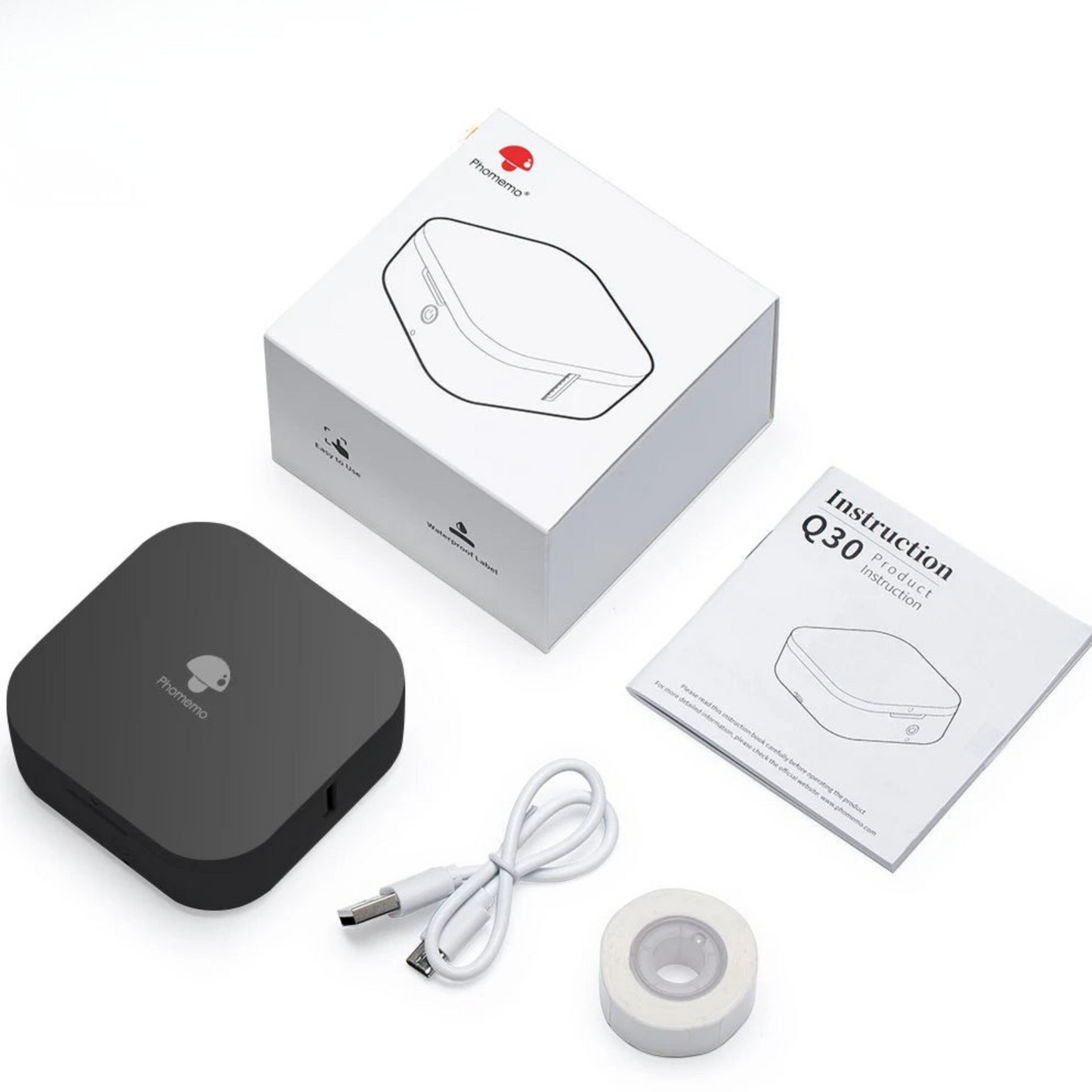 Compact Bluetooth Label Printer with Wireless Connectivity