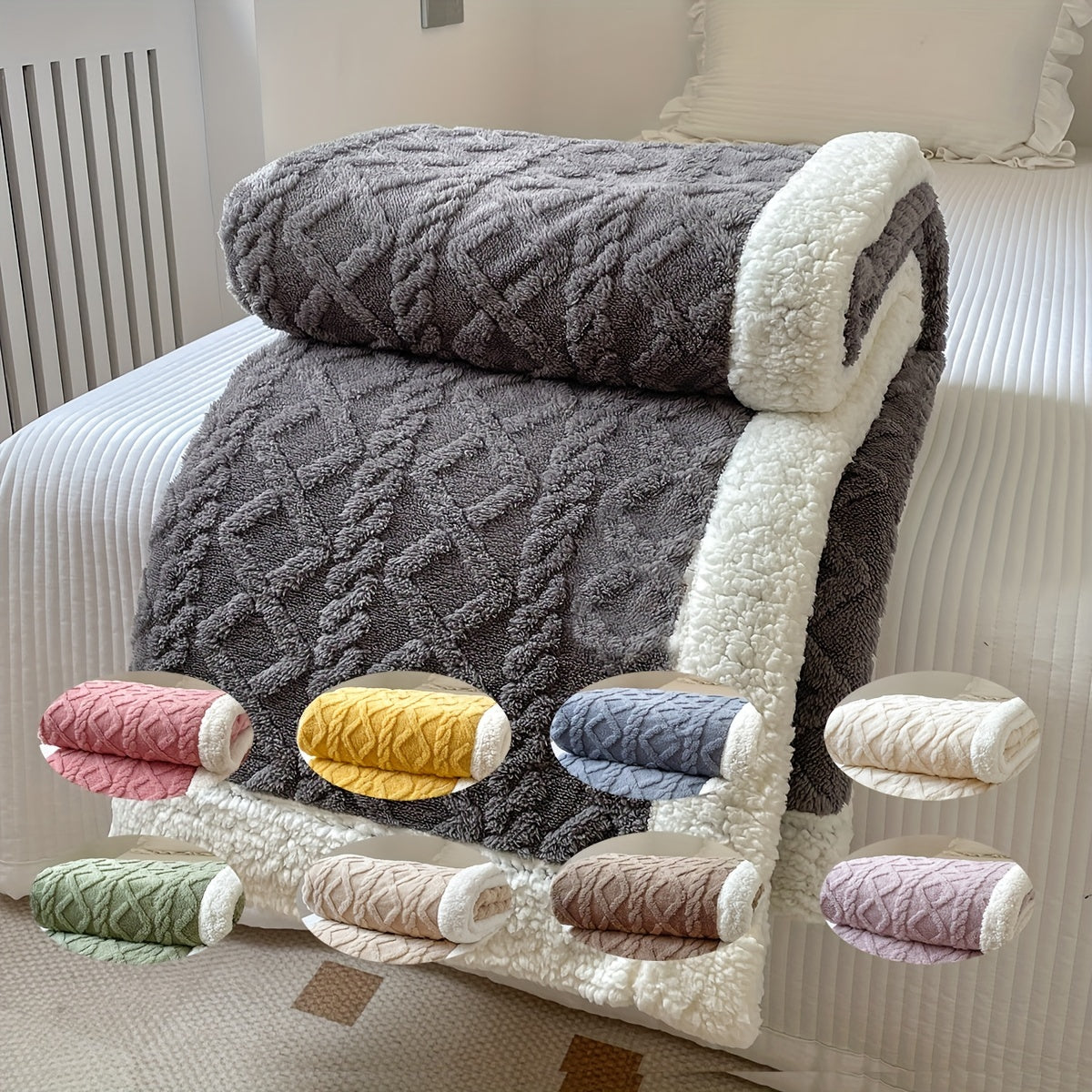 Cozy Soft Plush Throw Blanket for Home Decor - Fesara