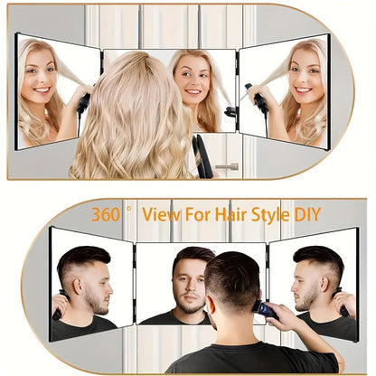 360 Degree Tri Fold Vanity Mirror