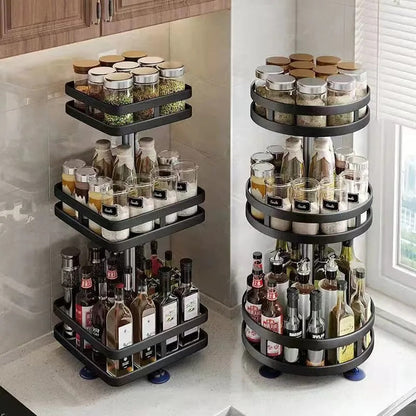 Adjustable 360 Spin Storage Shelf Organizer