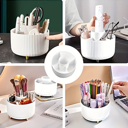 Rotating Makeup Storage with 5 Compartments